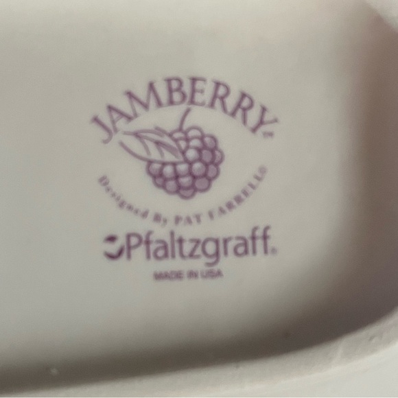 Jamberry 3-Part Relish Tray by PFALTZGRAFF 12” Stoneware Dish Made in USA - Picture 4 of 8